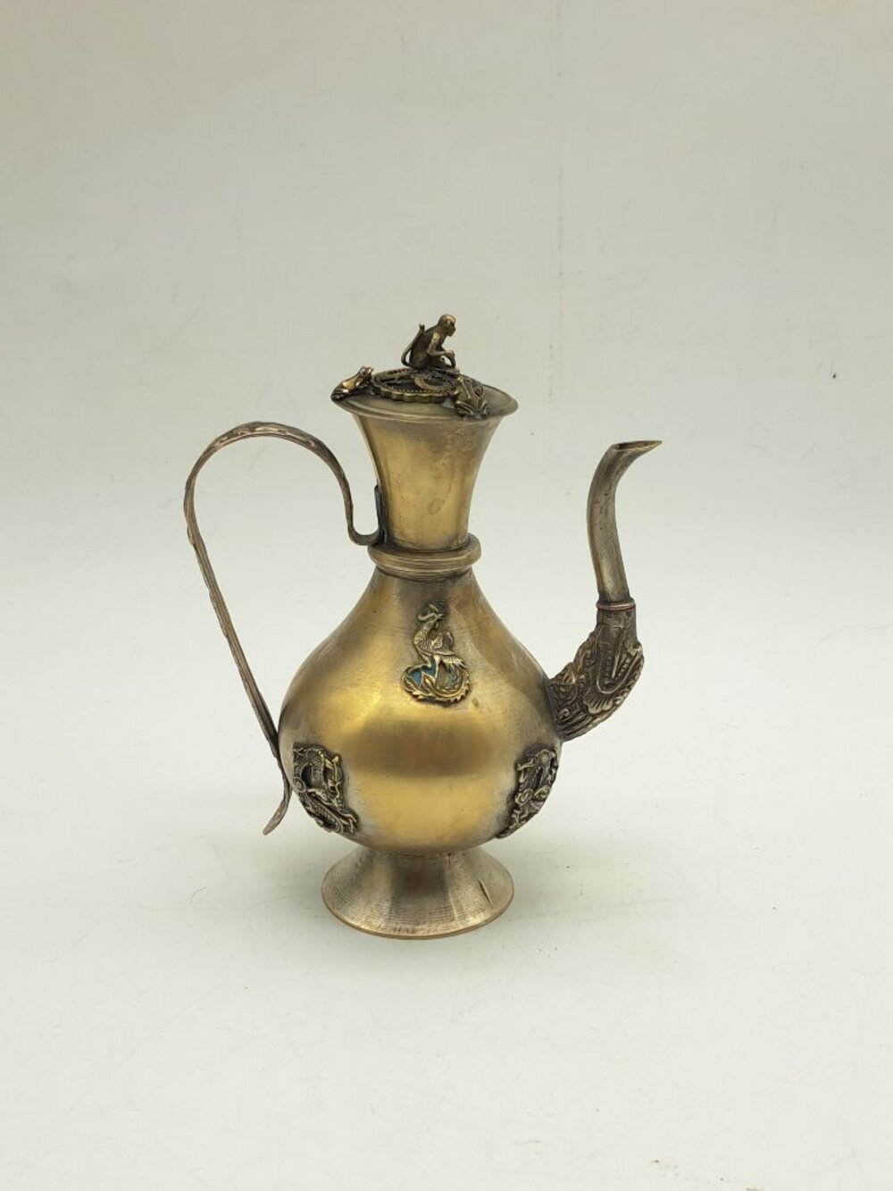 Sino Tibetan Ewer Monkey Lid